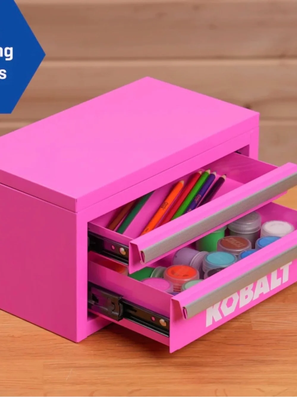 The Trendy Kobalt Mini Toolbox Hot Pink 2 Drawer